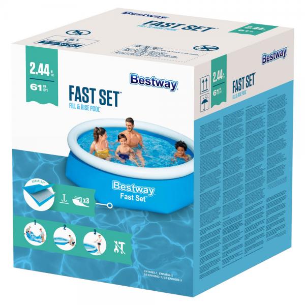 Bestway Oppustelig Pool Fast St