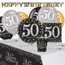 50-års Fødselsdagsfest Sparkling Celebration Kit 8 Pers