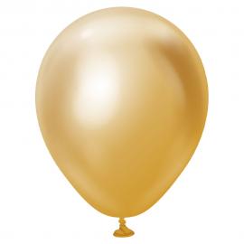 Gyldne Mini Chrome Balloner 100-pak