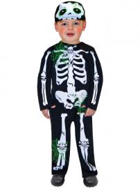 Skelet Kostume med Hat Børn