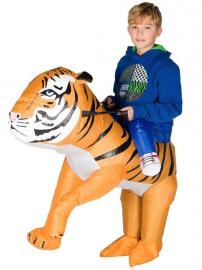 Oppustelig Ridende Tigerkostume Børn