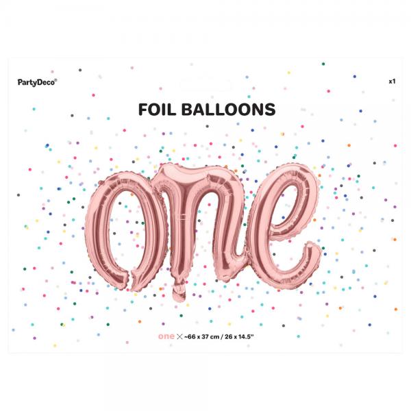 Folieballon One Rosaguld