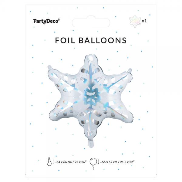 Folieballon Holografisk Snefnug