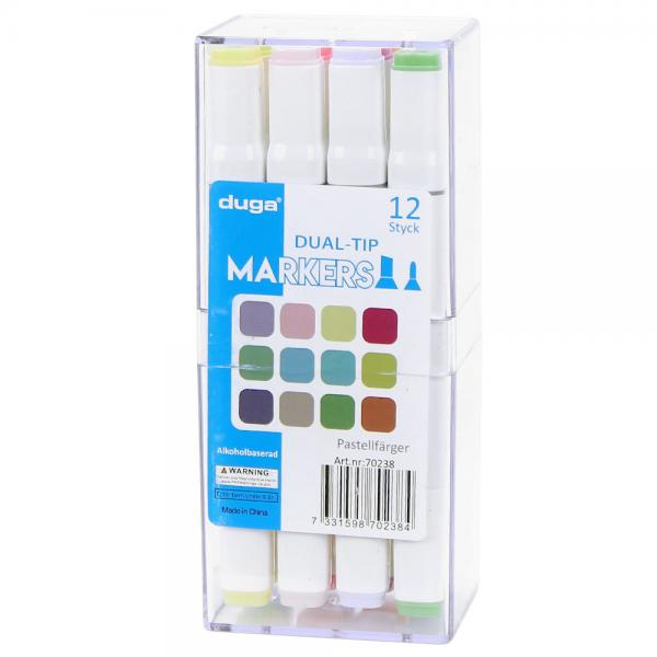 Markeringspenne Pastel 12-pak