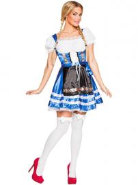 Dirndl Kjole Kostume Blå