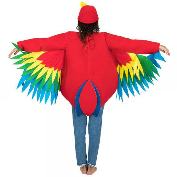 Farverig Papegje Kostume