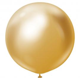 Gyldne Kæmpestor Chrome Latexballoner 2-pak