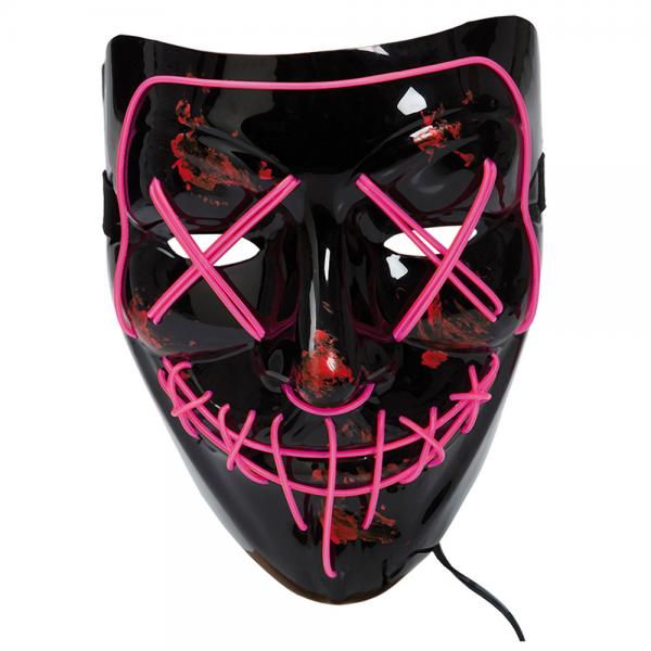 El Wire Purge LED Maske Pink