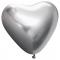 Hjerteballoner Chrome Sølv