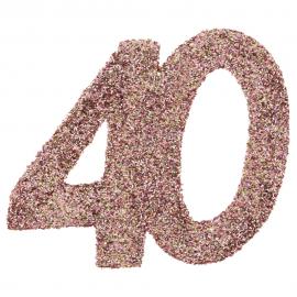 Glitterkonfetti 40 År Rosaguld