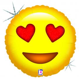 Folieballon Hjerteøjne Emoji