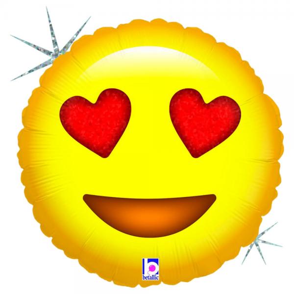 Folieballon Hjertejne Emoji