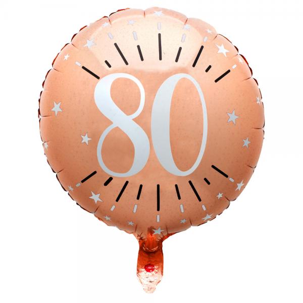80 rs Folieballon Birthday Party Rosaguld
