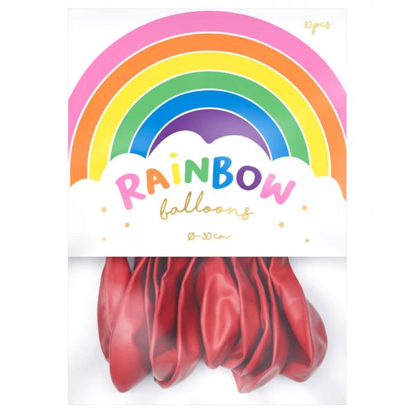 Rainbow Latexballoner Pastel Rde