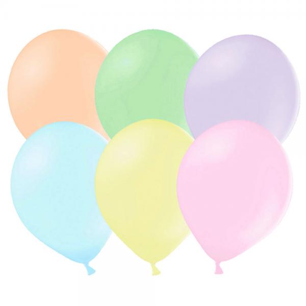 Sm Latexballoner Lys Pastel Mix 100-pak