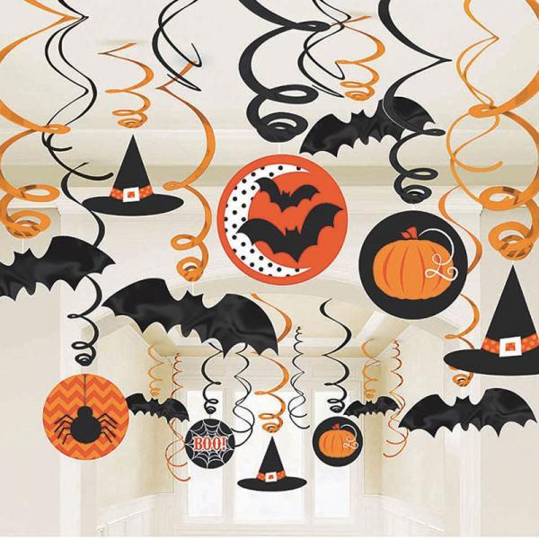Halloween Swirls Pynt Spooky