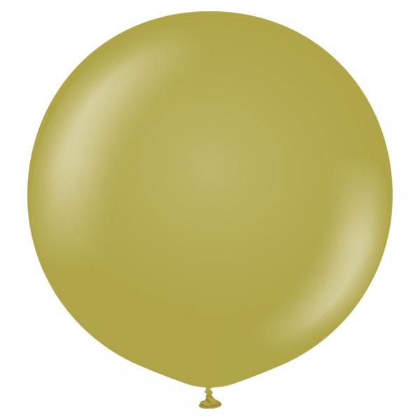 Grnne Kmpestor Latexballoner Olive 2-pak