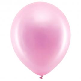 Rainbow Små Latexballoner Metallic Pink