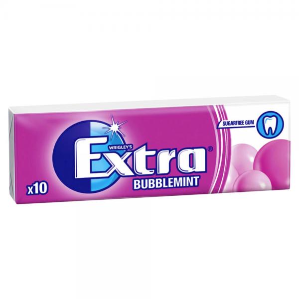 12 Blikjes Wrigley's Extra Professional White Bubblemint Kauwgom - Suikervrij, 50 Dragees Per Blik