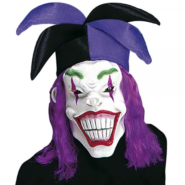 Joker Maske med Hat og Paryk