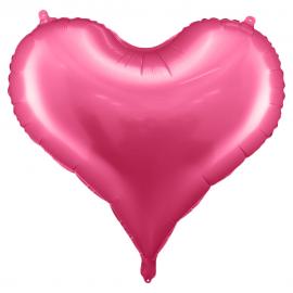 Stor Hjerteformet Ballon Satin Pink