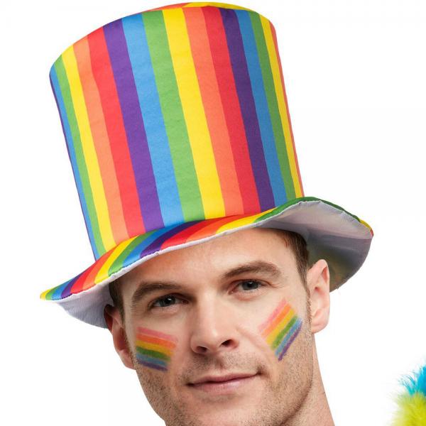 Pride Regnbue Stribet Hat