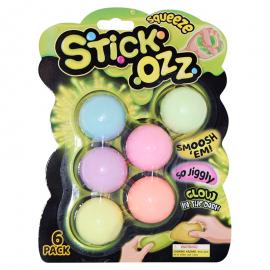 Stick Ozz Stressbolde Glow In The Dark 6-pak
