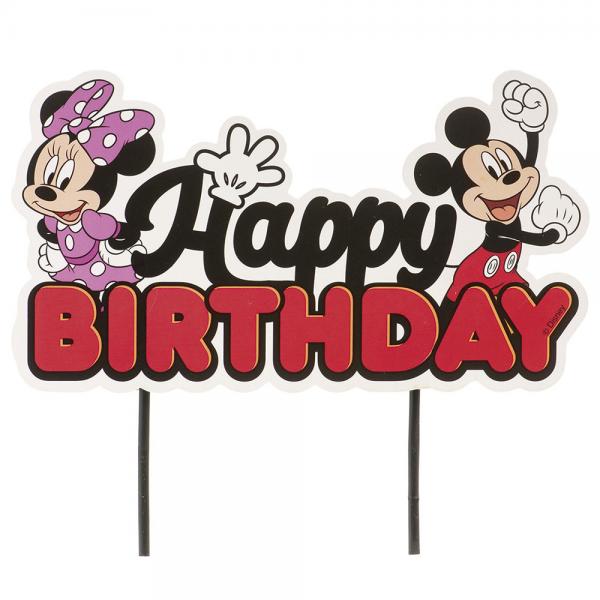 Mickey og Minnie Mouse Happy Birthday Kagepynt