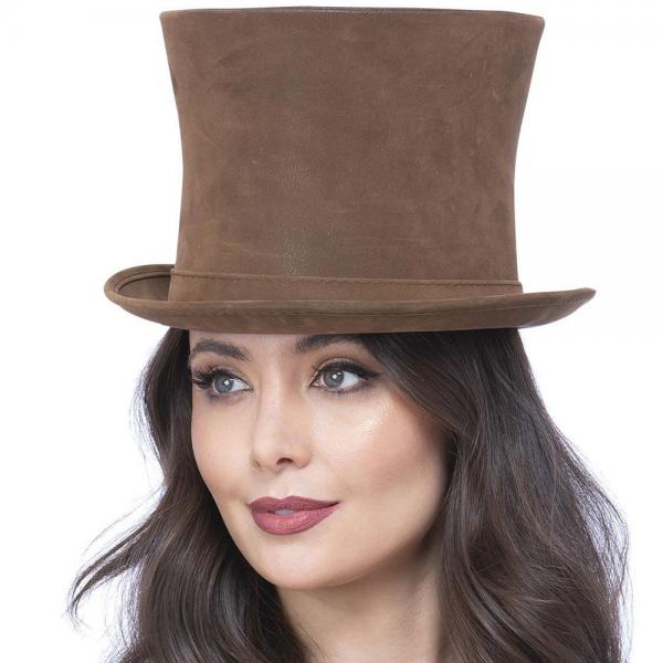 Viktoriansk Hj Hat Deluxe Brun