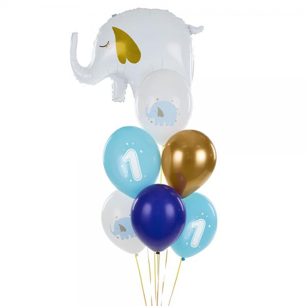 1 rs Latexballoner Elefant Lysebl 50-pak
