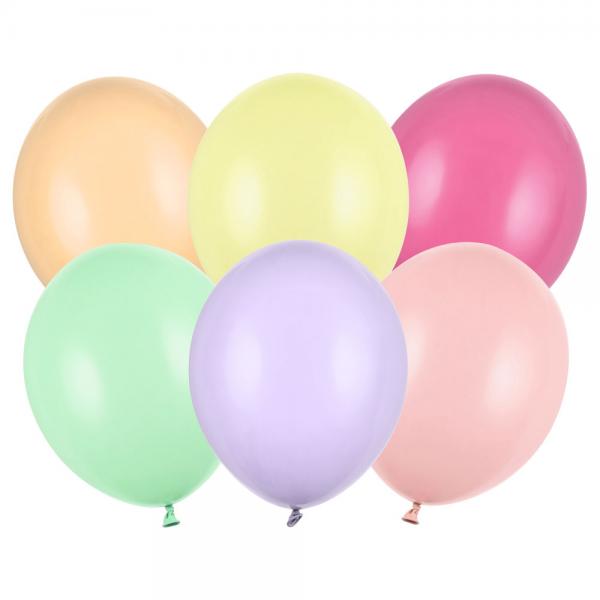 Sm Latexballoner Pastelfarver 50-pak