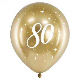 80-års Balloner Guld