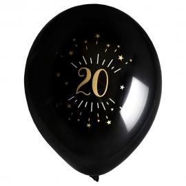 Balloner 20 År Birthday Party Guld