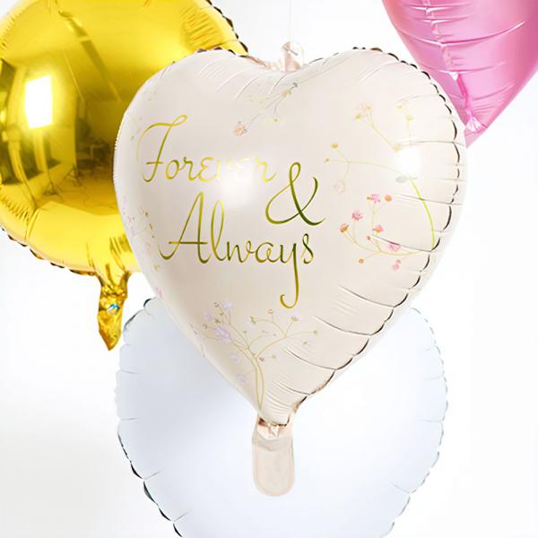 Folieballon Hjerte Forever & Always