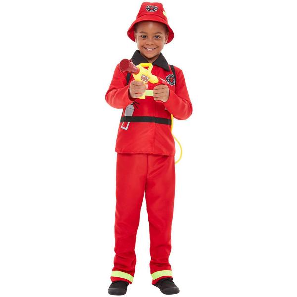 Rød Brandmandskostume Børn