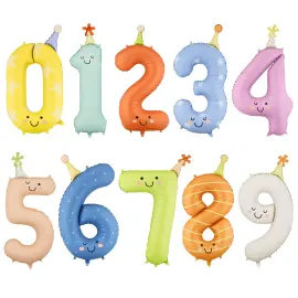 Talballon med Festhat 86 cm