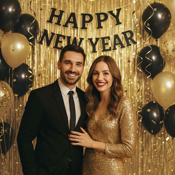 Dørforhæng Mat Lys Guld