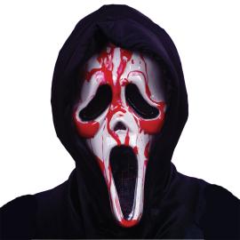 Ghostface Maske med Kunstigt Blod