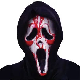 Ghostface Maske med Kunstigt Blod