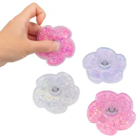 Fidget Spinner med Glitterv&aelig;ske 6,5 cm