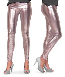 Leggings Metallic Sølv