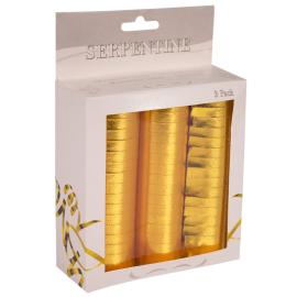 Serpentiner Guld Metallic 3-pak