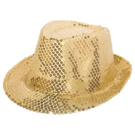 Trilby Hat Guld Pailletter