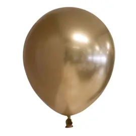 Chrome Miniballoner Guld 100-pak