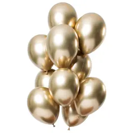 Chrome Mirror Balloner Metallic Guld