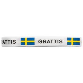 Grattis Silkebånd Sverigeflag