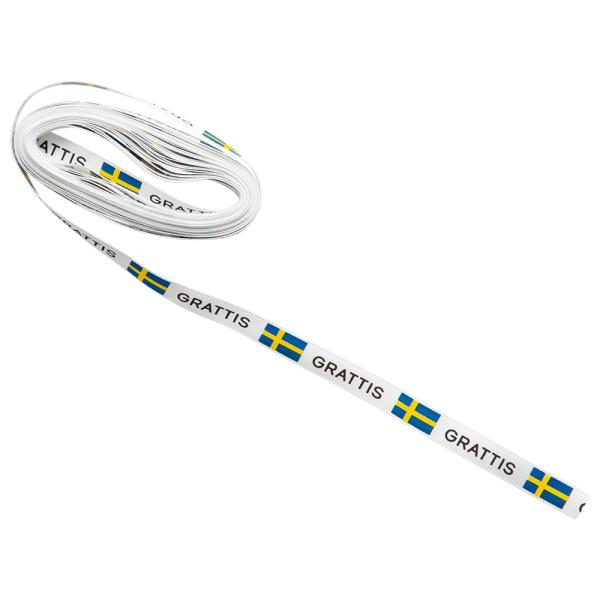 Grattis Silkebånd Sverigeflag