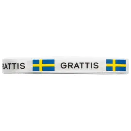 Grattis Silkebånd Sverigeflag