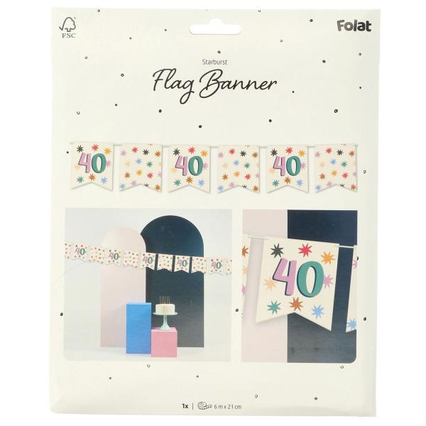 Flagguirlande med Stjerner 40 år