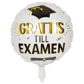 Rund Folieballon Grattis Till Examen 46 cm